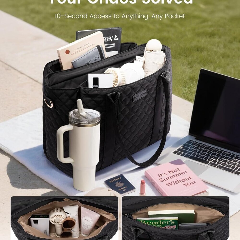 Stylish Multi-Function Tote Bag with Hidden Pocke… - image 4